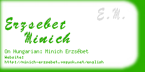 erzsebet minich business card