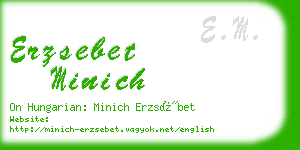 erzsebet minich business card